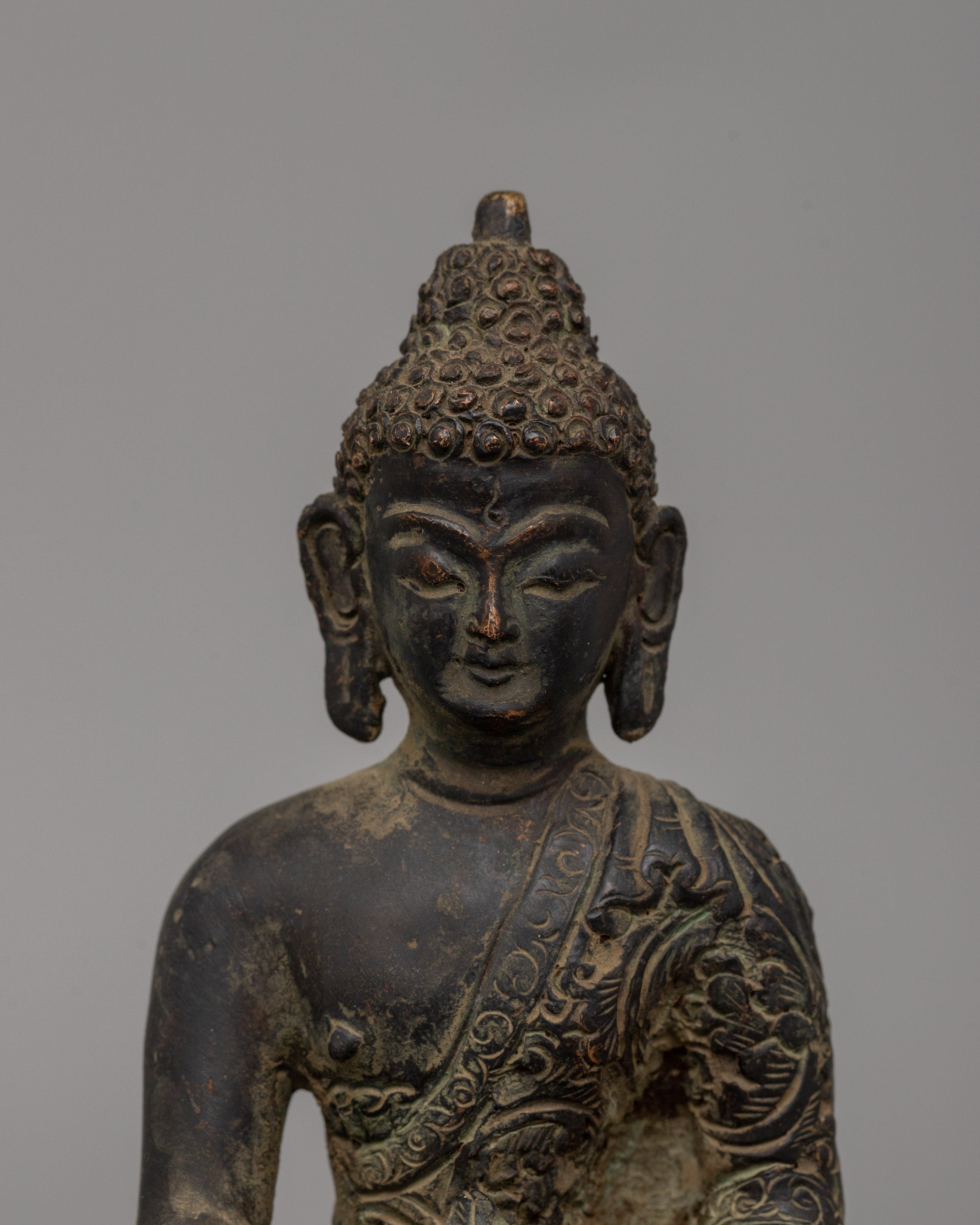 Shakyamuni Buddha Enlightened Master Copper Statue
