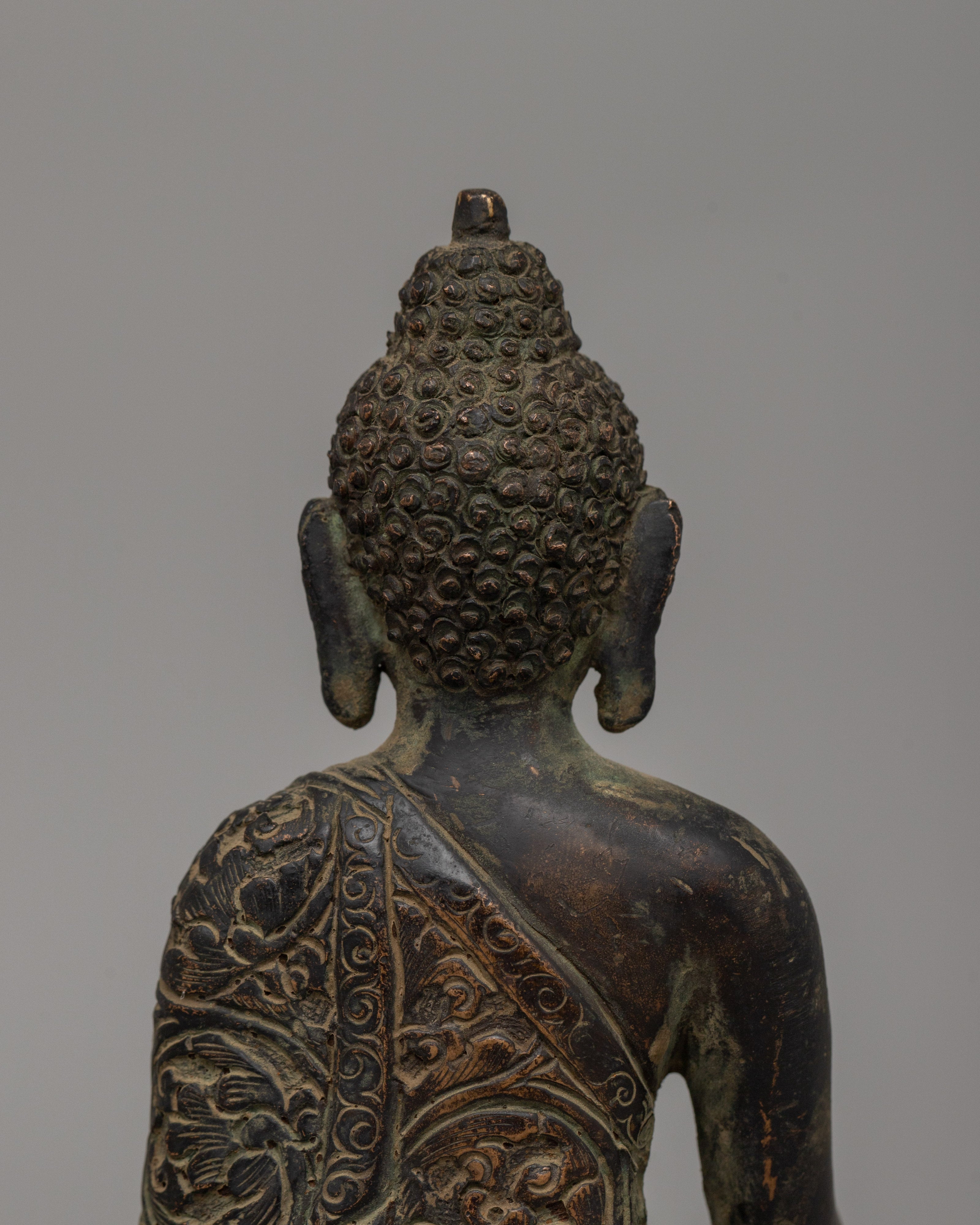 Shakyamuni Buddha Enlightened Master Copper Statue