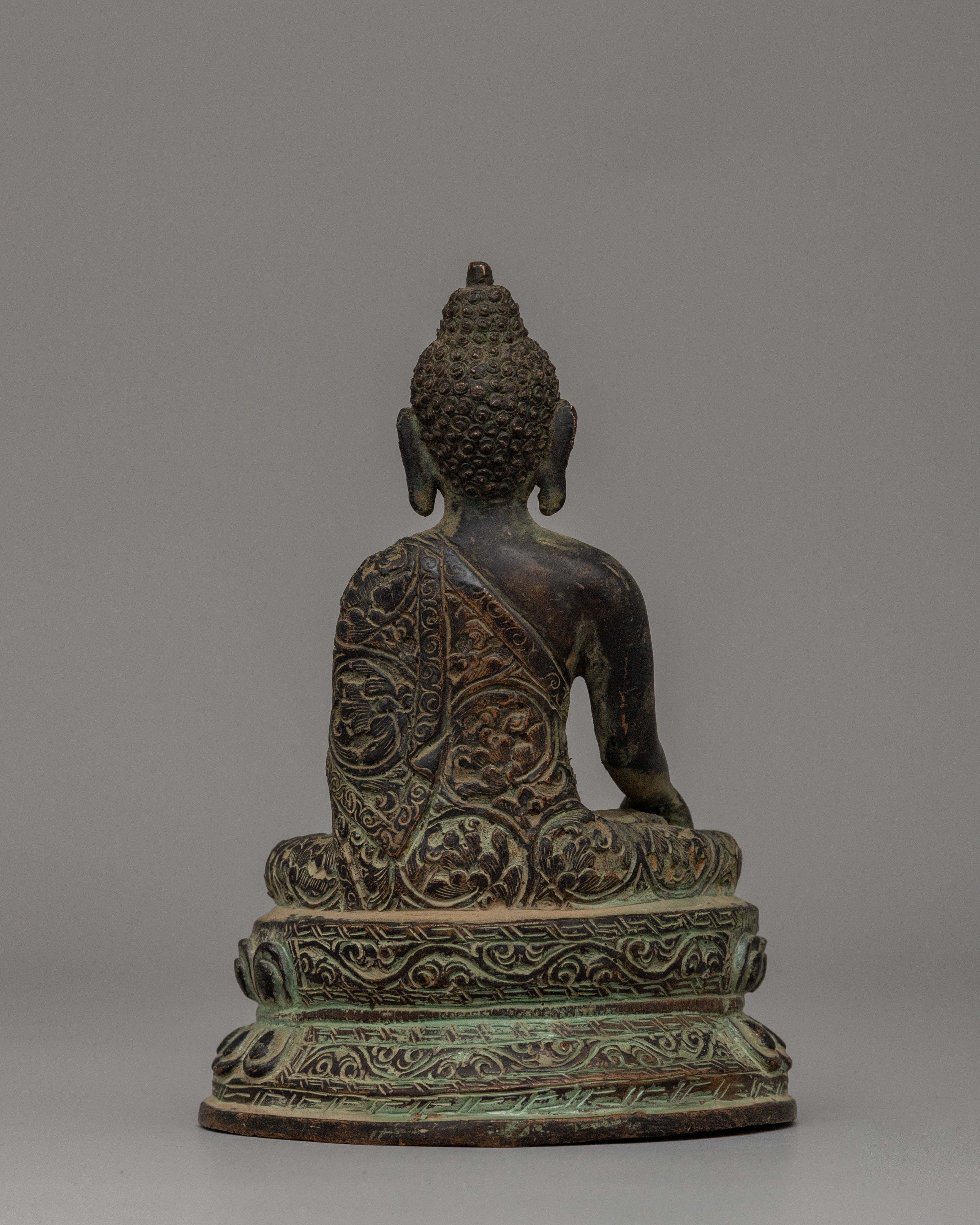 Shakyamuni Buddha Enlightened Master Copper Statue
