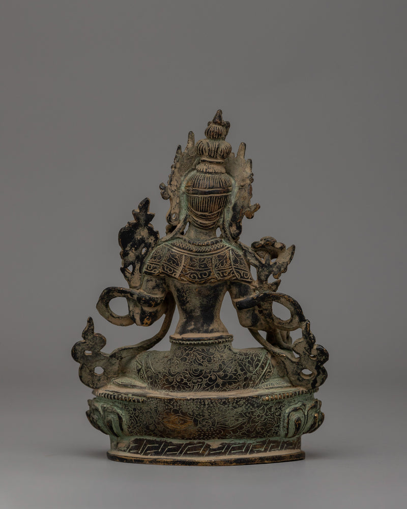 Handmade Green Tara Statue | Symbol of Compassion &amp; Protection