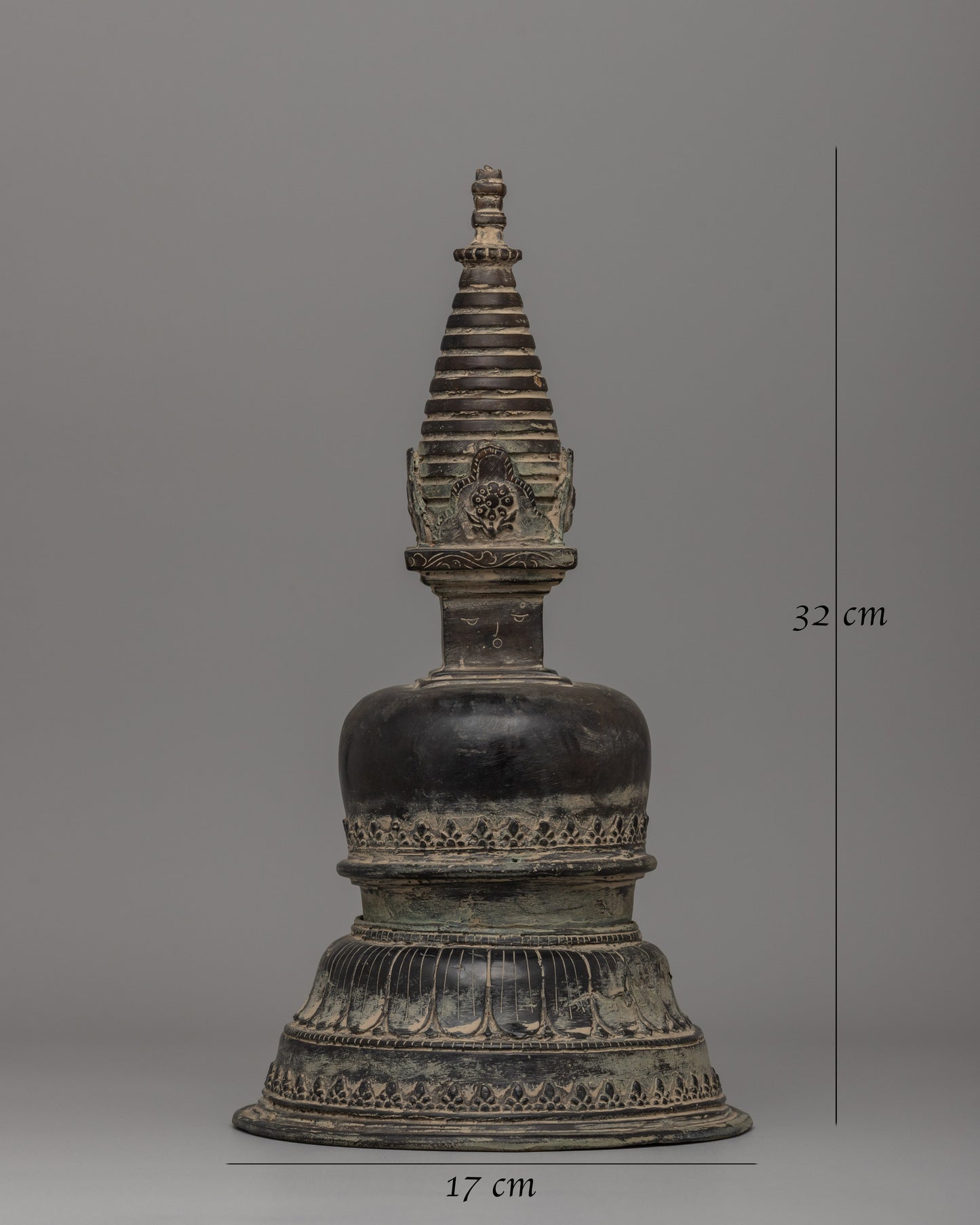 Handcarved Brass Stupa | A Timeless Symbol of Enlightenment