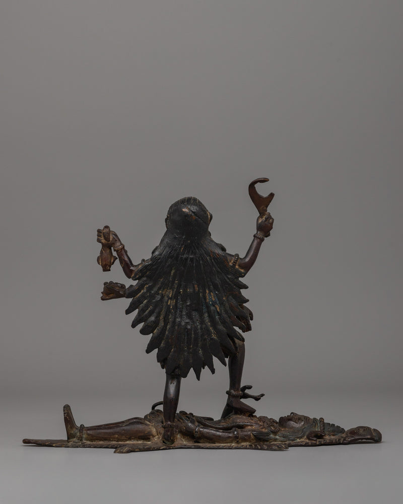 Standing Mahakali Statue | Handcrafted Brass Hindu Goddess Idol