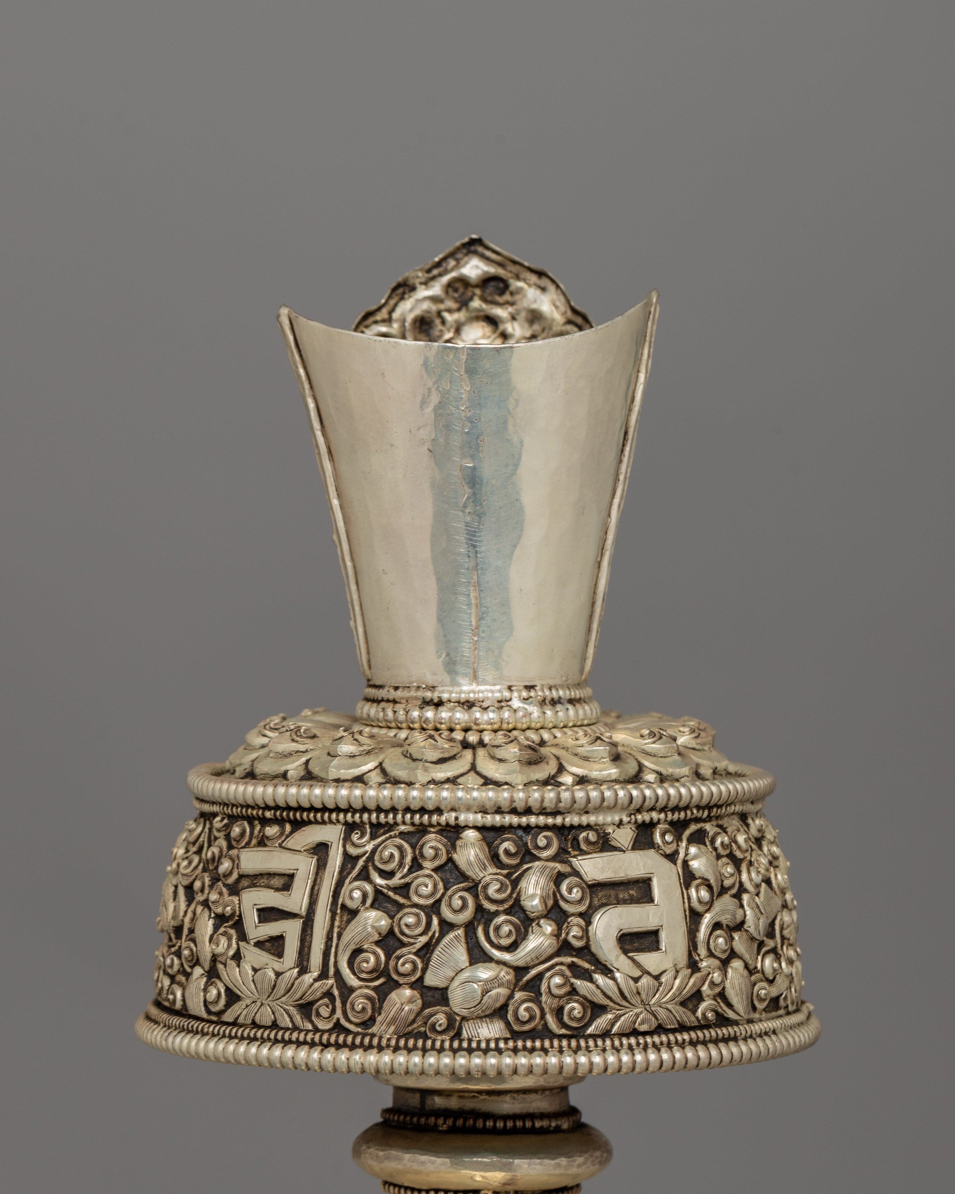 Silver Plated Bhumba Set | Tibetan Buddhist Ritual Offering Vase