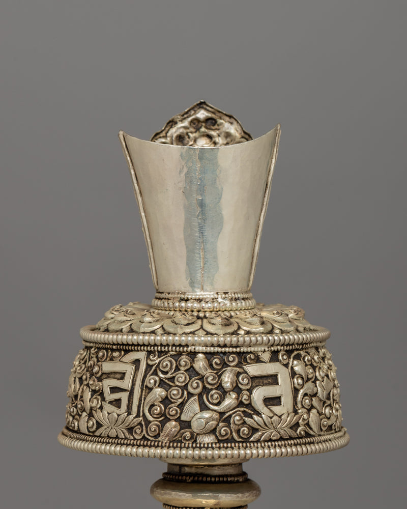 Silver Plated Bhumba Set | Tibetan Buddhist Ritual Offering Vase