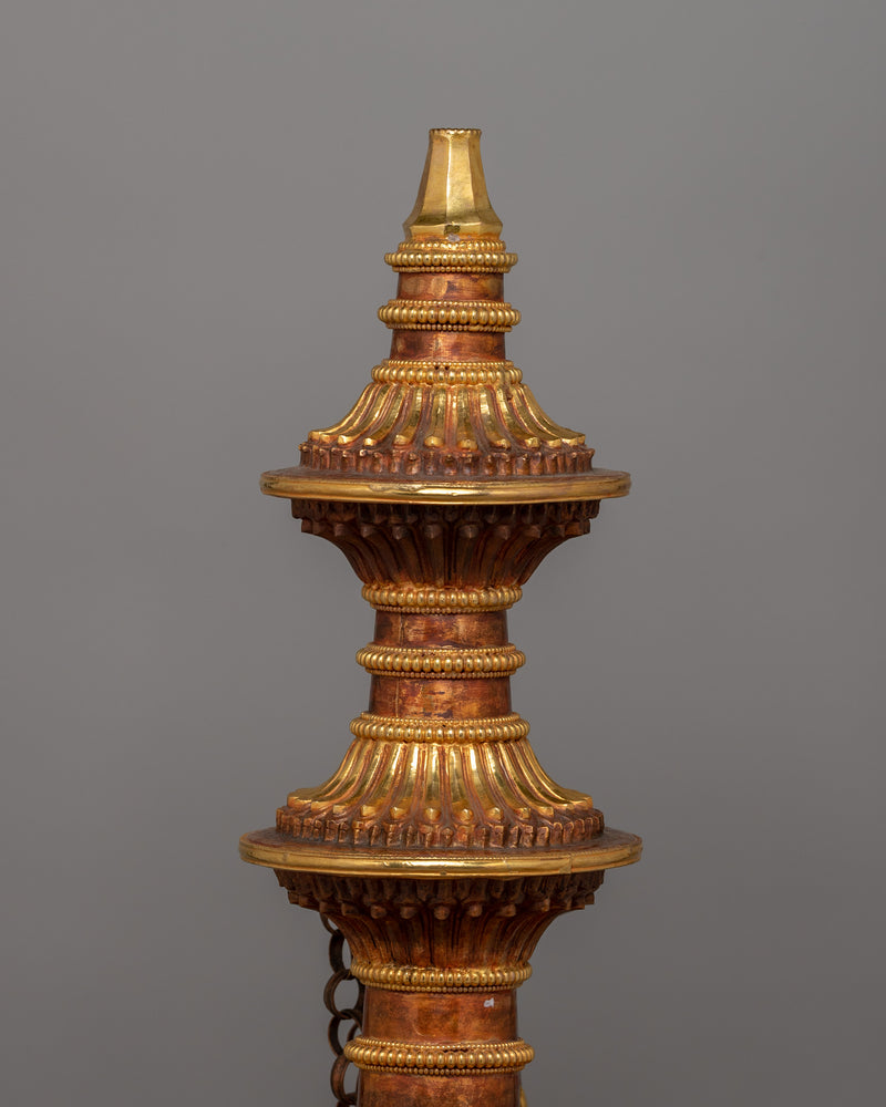 Religious Tibetan Kundika | Tibetan Buddhist Offering Vessel