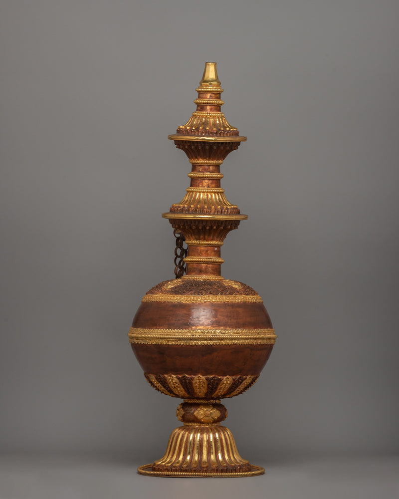 Religious Tibetan Kundika | Tibetan Buddhist Offering Vessel