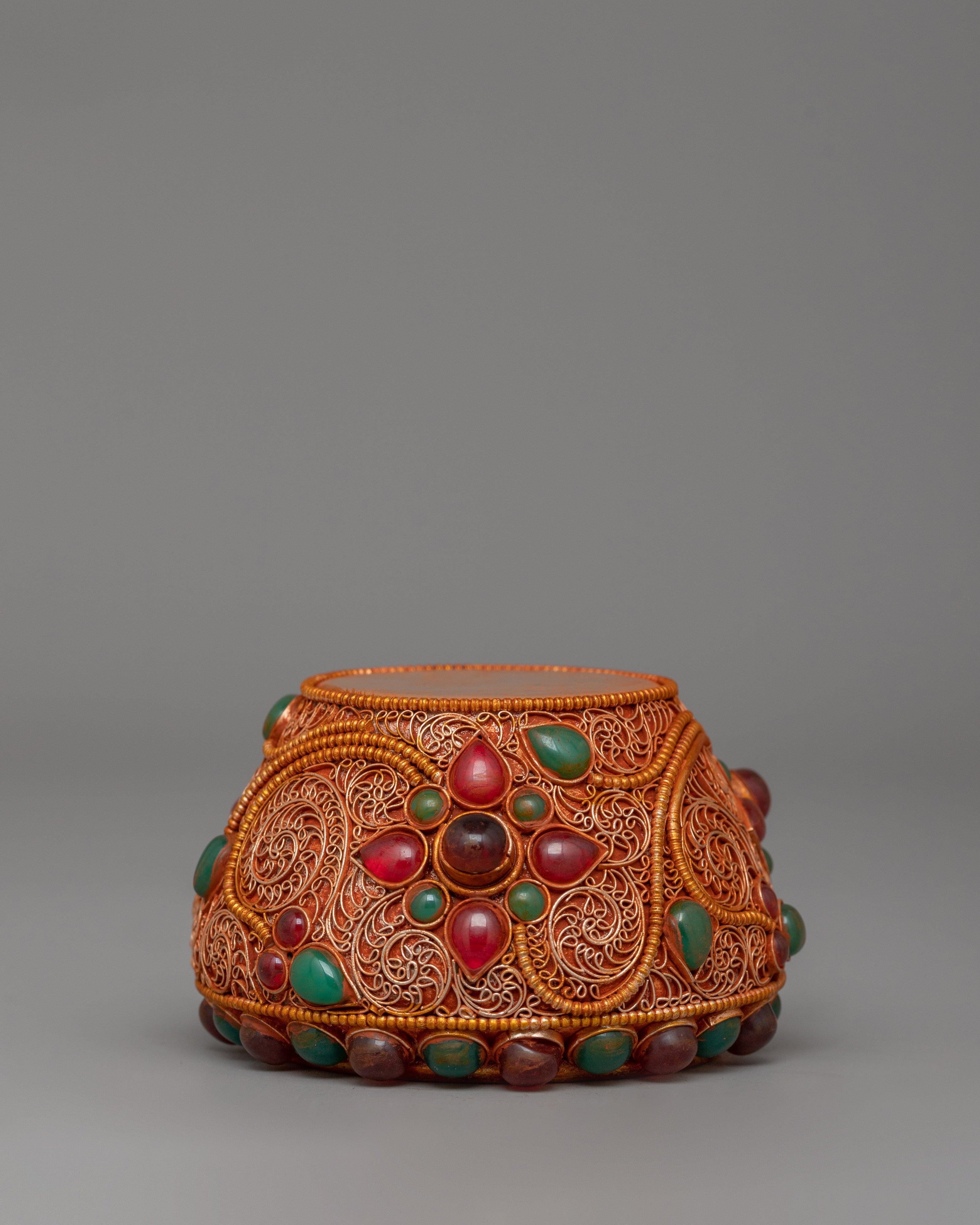 Beautiful Gold Plated Golpa for Decorative Purposes | Sacred Nepali Craftsmanship