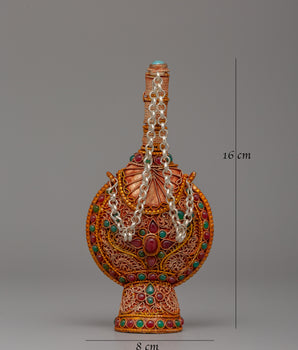 Tibetan Snuff Bottle | Copper Body with Gold-Plated Himalayan Artistry