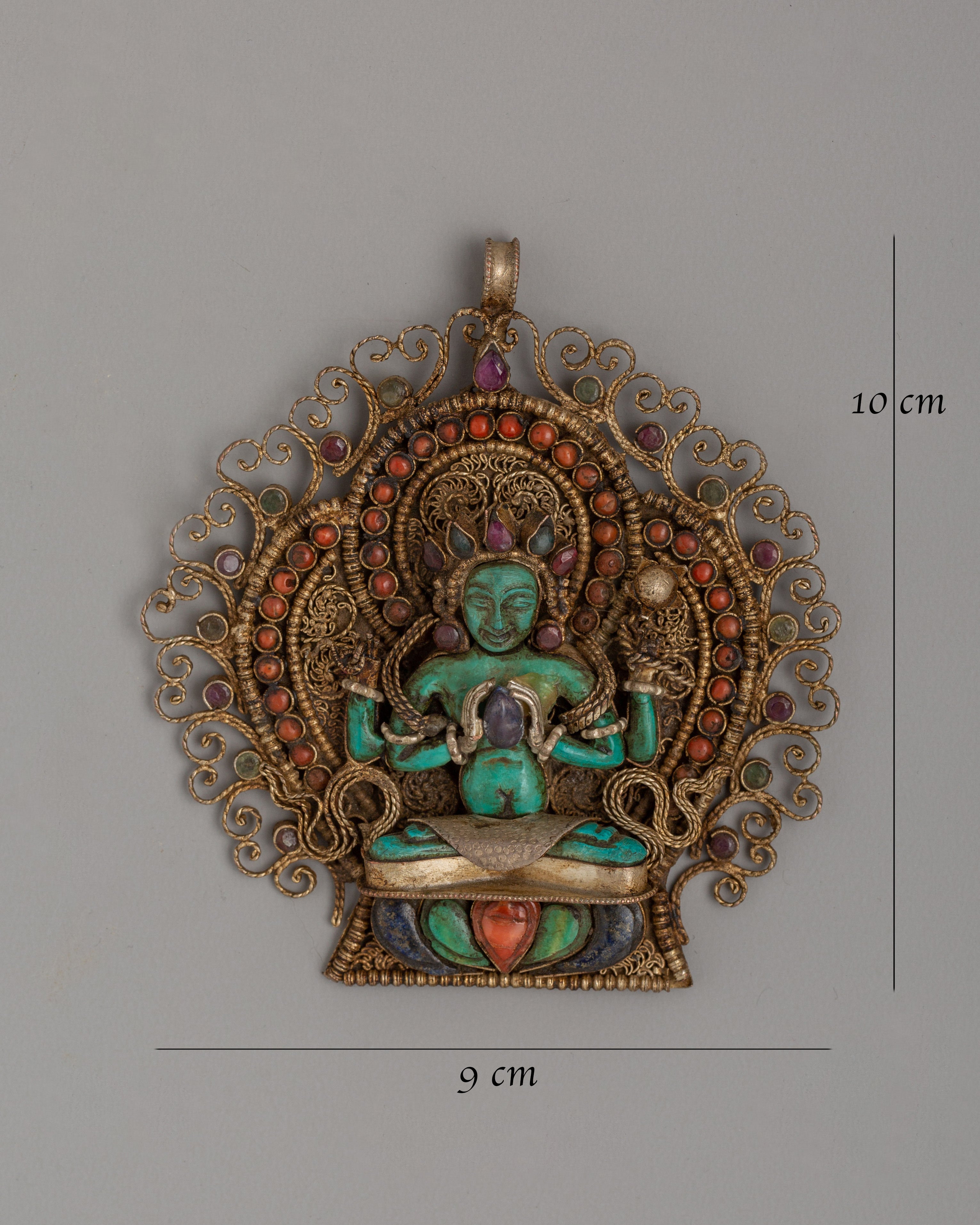 Four Armed Avalokiteshvara Locket | Symbol of Compassion and Protection
