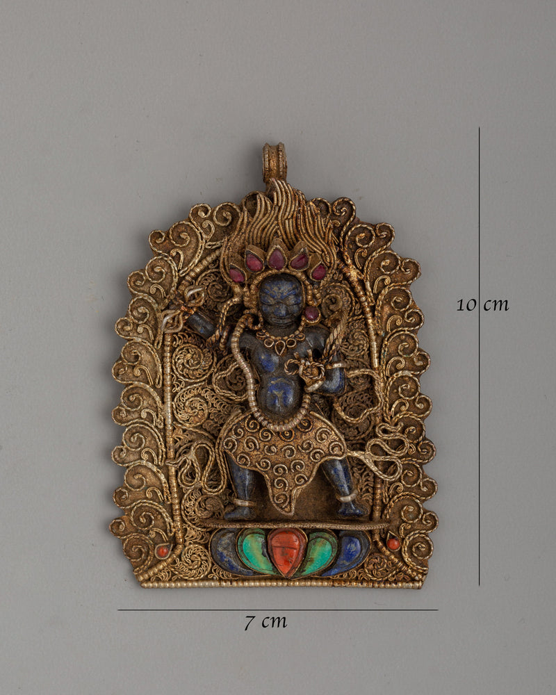 Handcrafted Vajrapani Locket | Symbol of Spiritual Strength and Protection