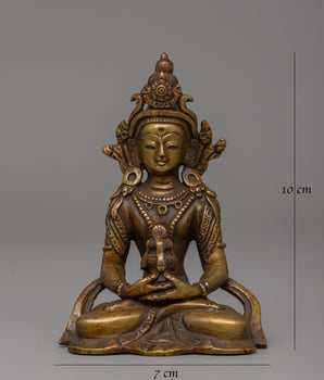 Handcrafted Deity of Long life Amitayus Statue | A Symbol of Enlightenment