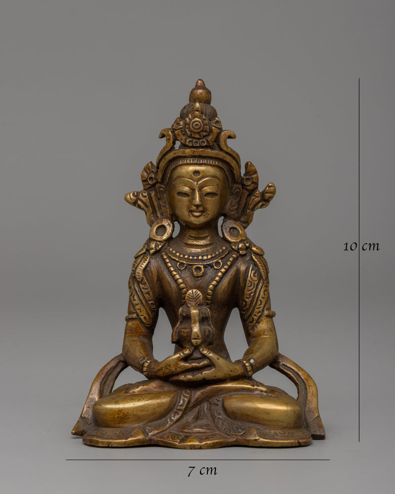 Handcrafted Deity of Long life Amitayus Statue | A Symbol of Enlightenment