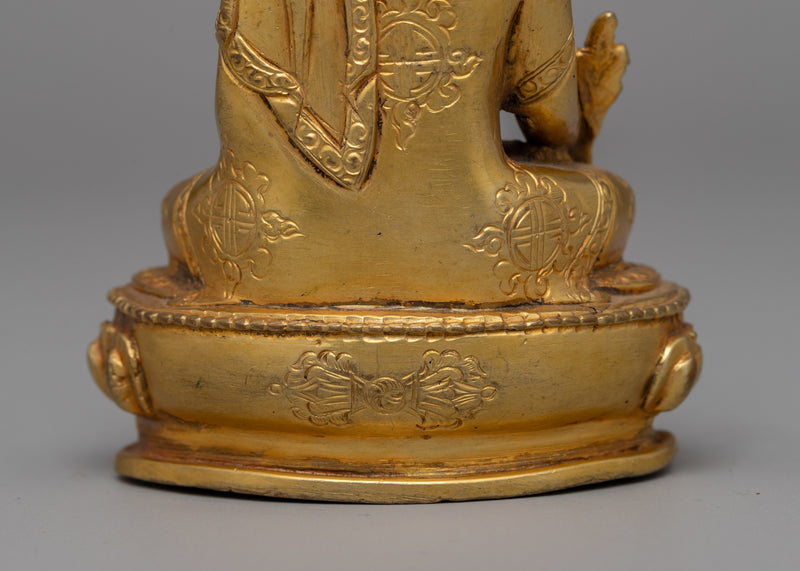 Medicine Buddha for Healing | Handcrafted Copper Body with Gold Plating