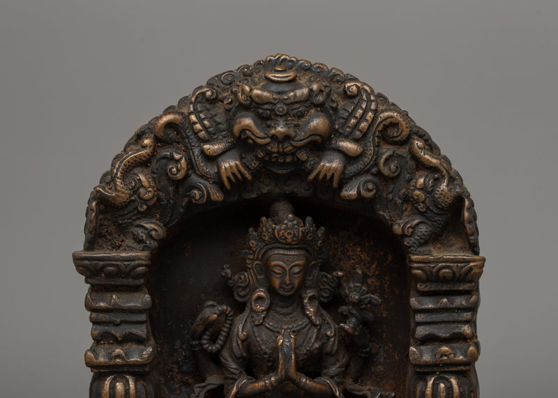 Chenrezig in Throne Statue | Tibetan Bodhisattva Sculpture