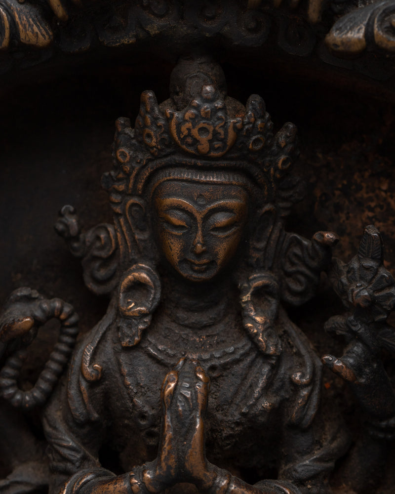 Chenrezig in Throne Statue | Tibetan Bodhisattva Sculpture