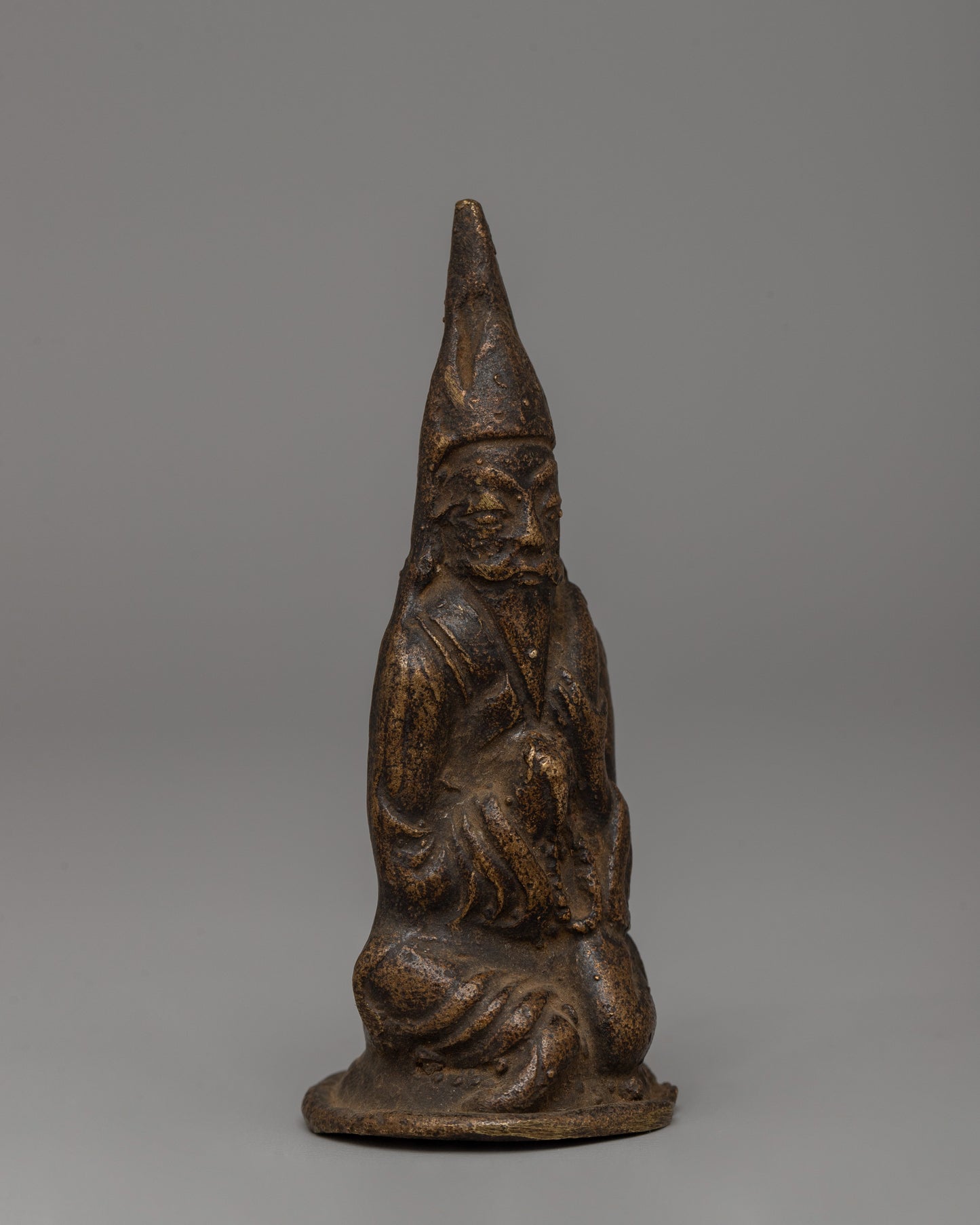 Tibetan Lama Statue | Bronze Buddhist Monk Sculpture