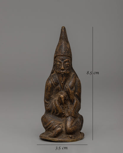 Tibetan Lama Statue | Bronze Buddhist Monk Sculpture