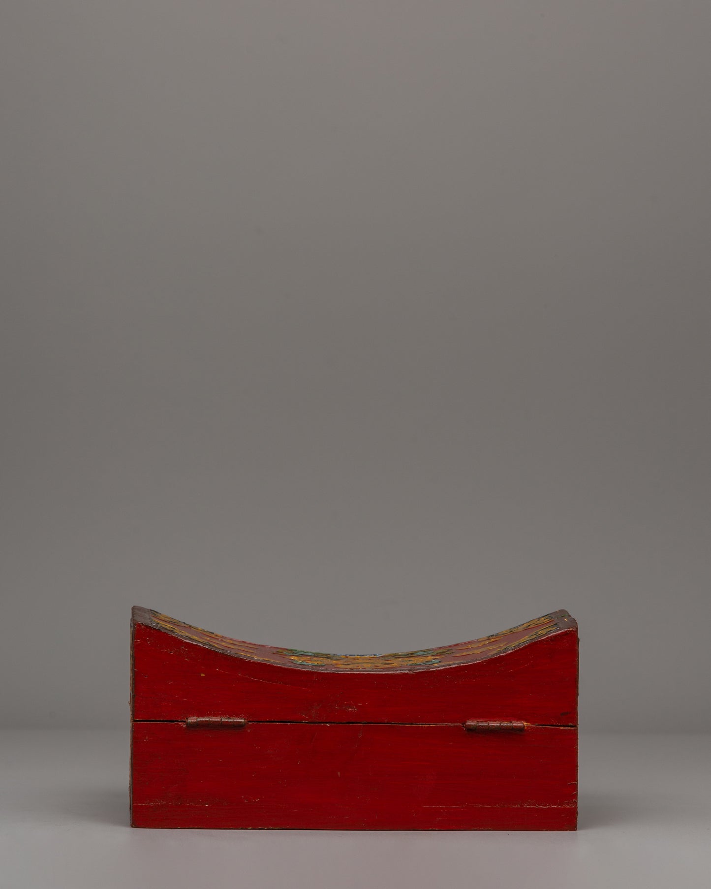 Handcrafted Wooden Tibetan Box | Storage Piece with Artistic Detailing