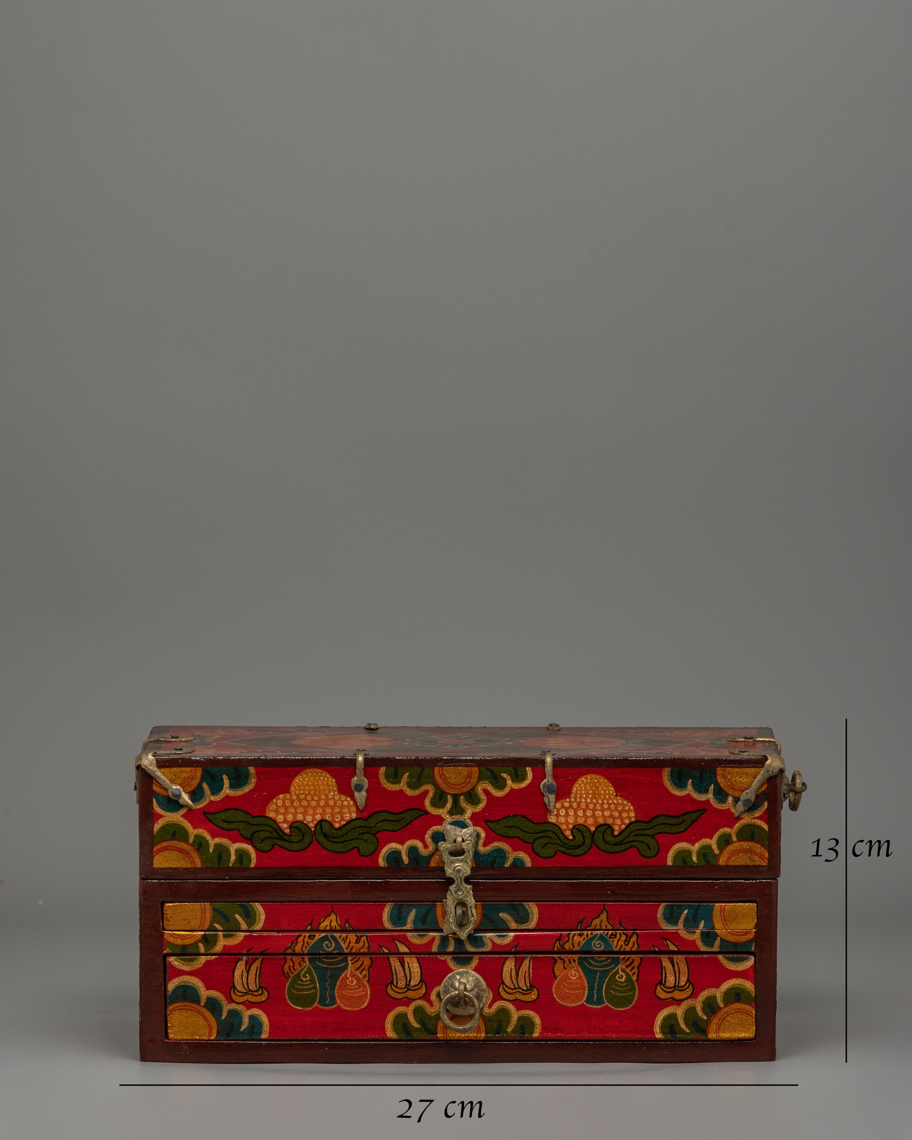 Handcrafted Red Box Altar | Decorative Spiritual Storage