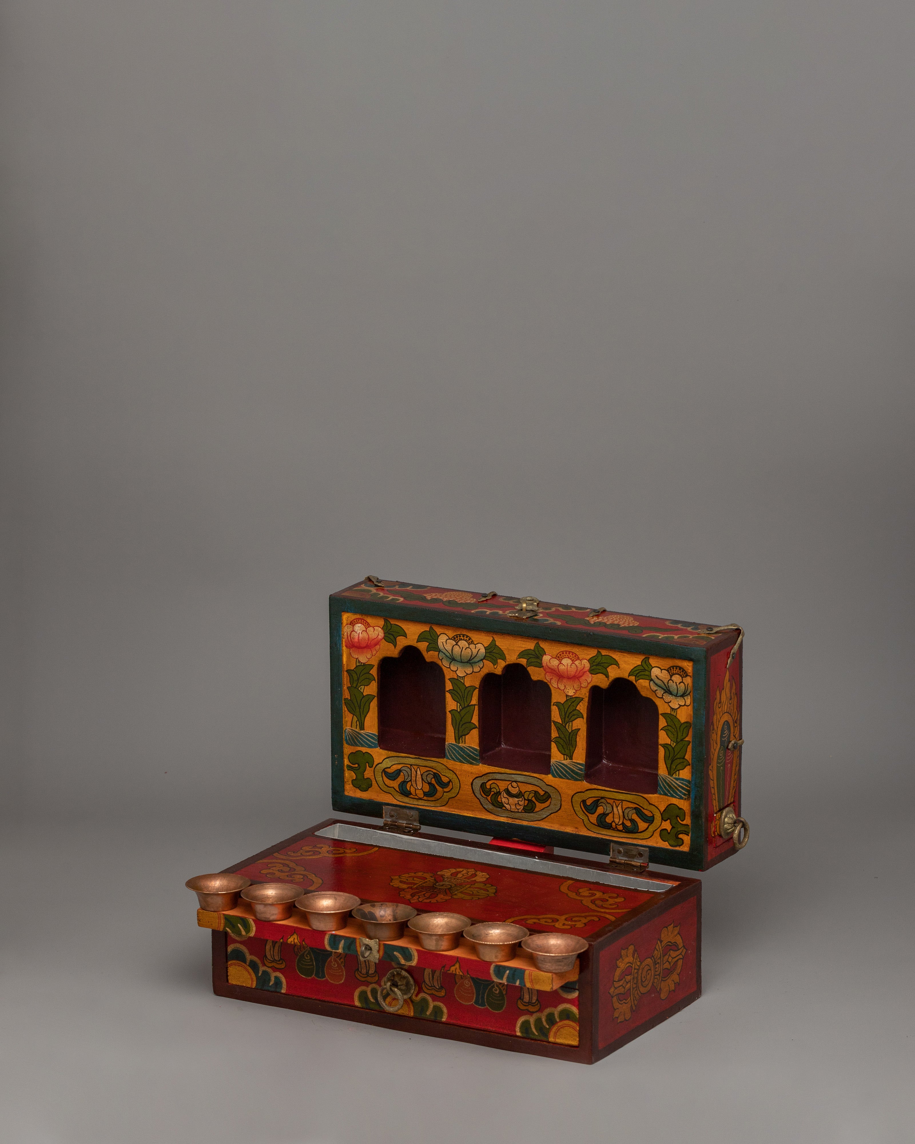 Handcrafted Red Box Altar | Decorative Spiritual Storage