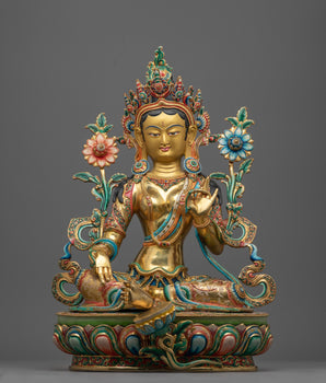 green-tara-beautiful-sculpture