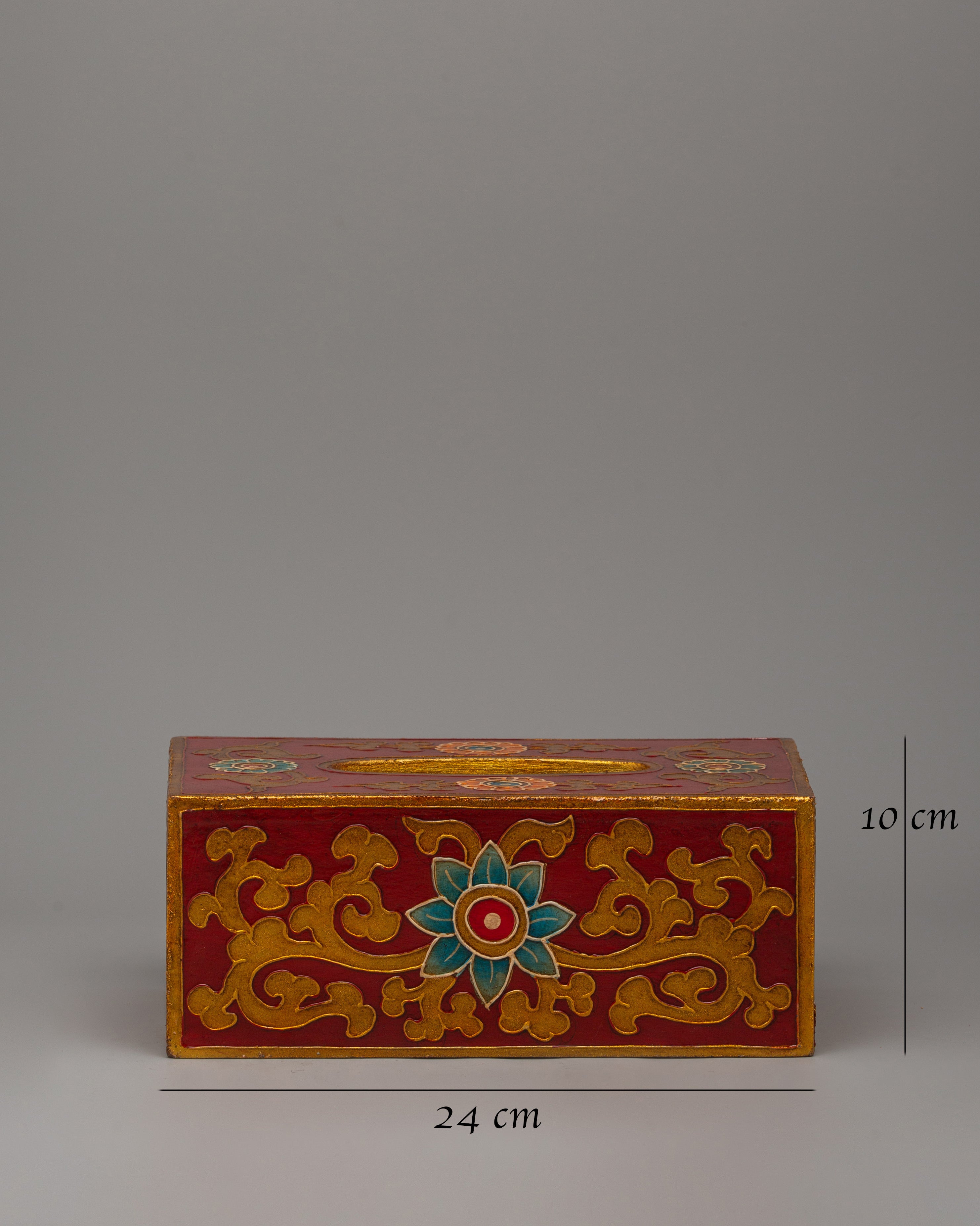 Hand-Carved Wooden Tissue Holder | Traditional Decor