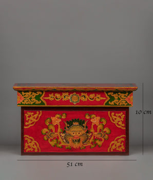 Wooden Folding Table for Shrine | Tibetan Decor