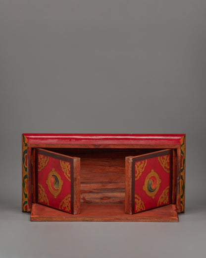 Wooden Folding Table for Shrine | Tibetan Decor