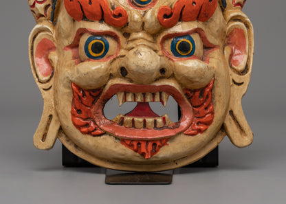 Tibetan Fierce Mask | Protector Deity for Spiritual Spaces