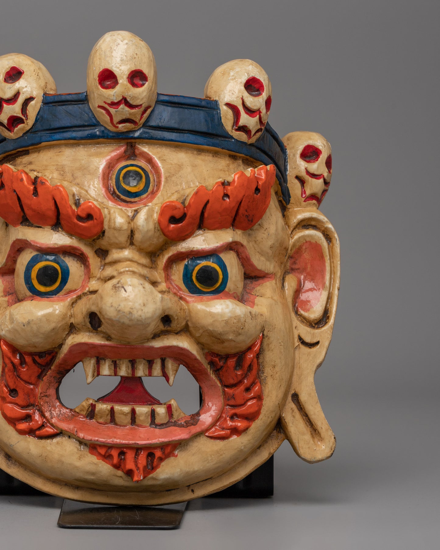 Tibetan Fierce Mask | Protector Deity for Spiritual Spaces