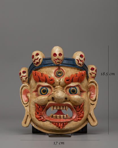 Tibetan Fierce Mask | Protector Deity for Spiritual Spaces