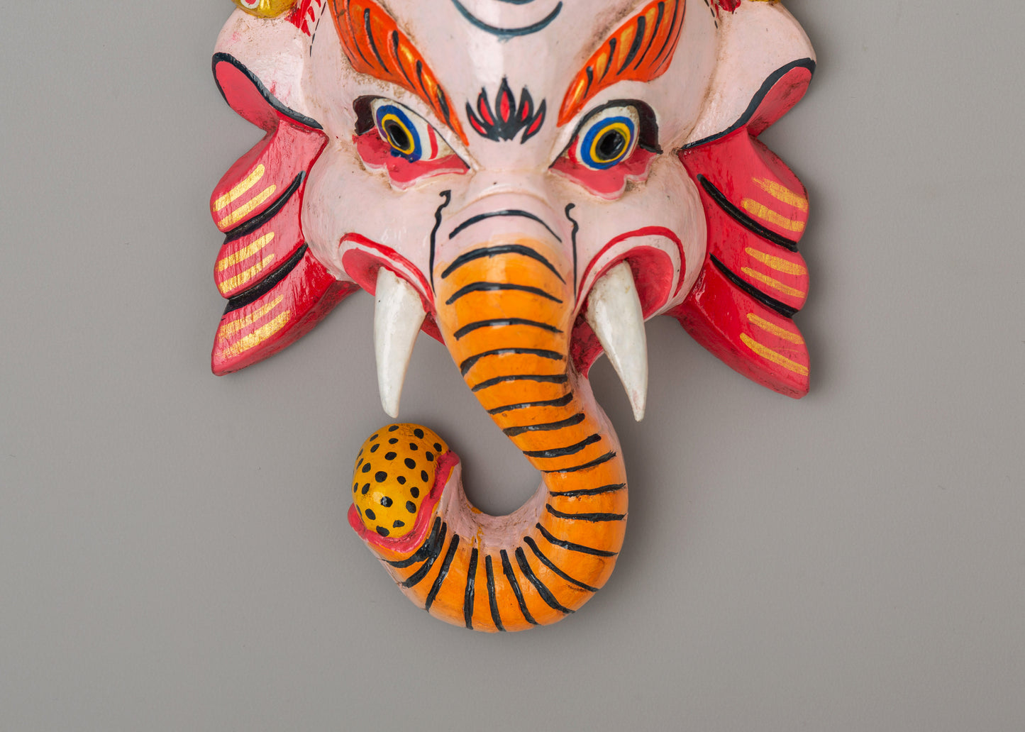 Wooden Ganesh Mask | Lord Ganesha Hindu Deity of Wisdom