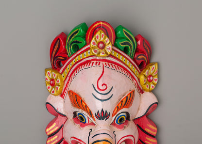 Wooden Ganesh Mask | Lord Ganesha Hindu Deity of Wisdom