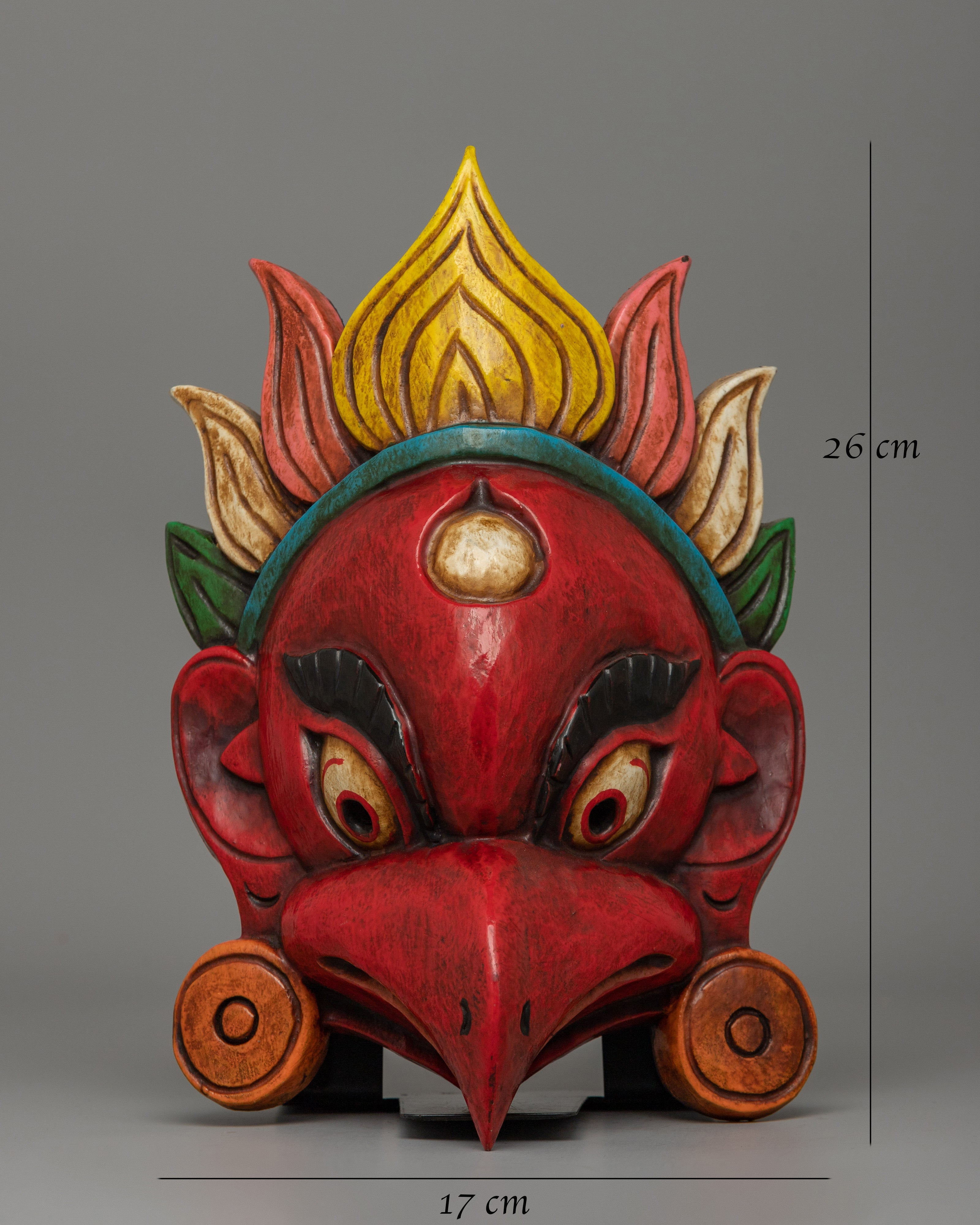 Hindu Garuda Mask | Spiritual Wooden Ritual Mask
