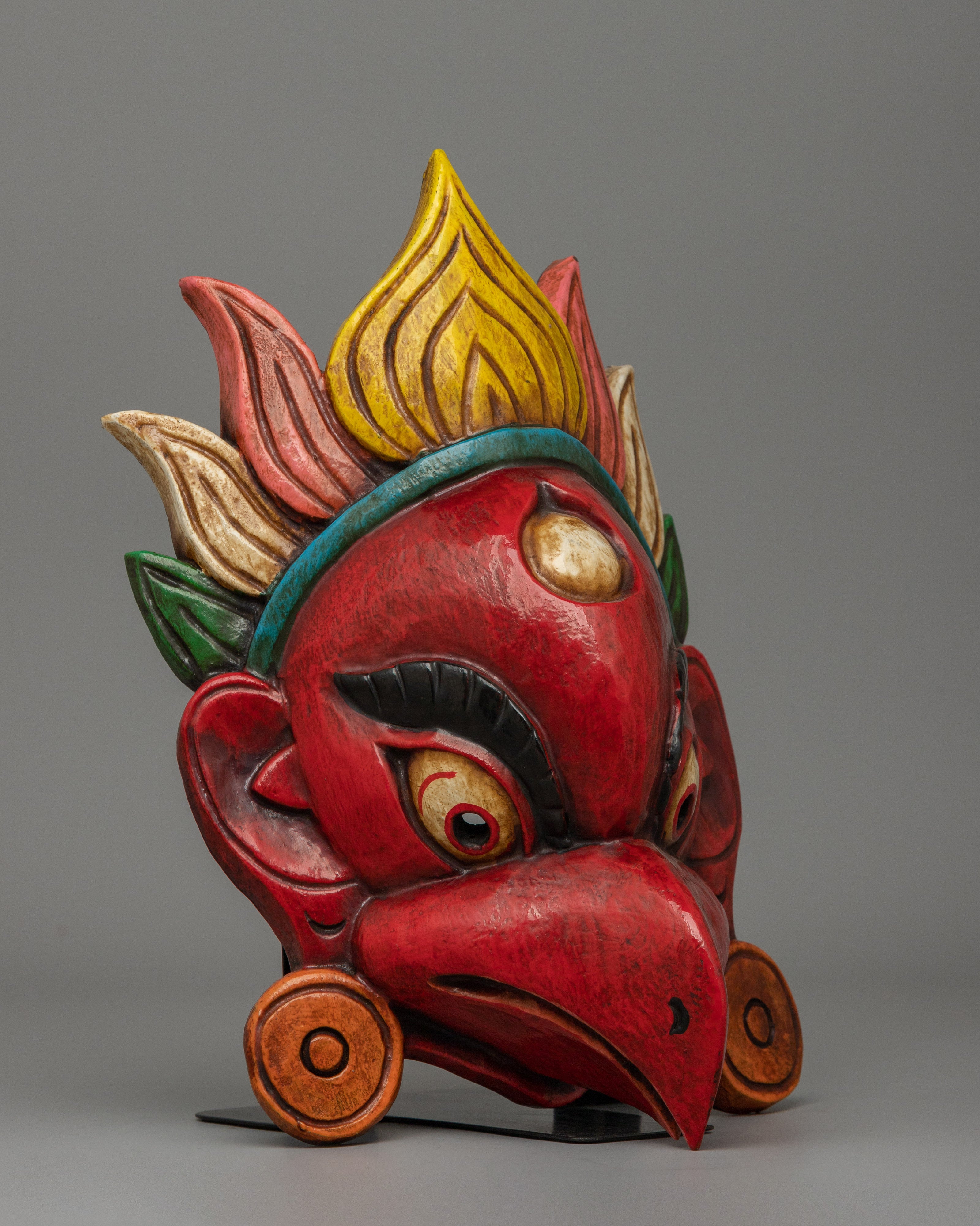 Hindu Garuda Mask | Spiritual Wooden Ritual Mask