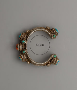 Handcrafted Turquoise Bracelet | Traditional Buddhist Jewelry