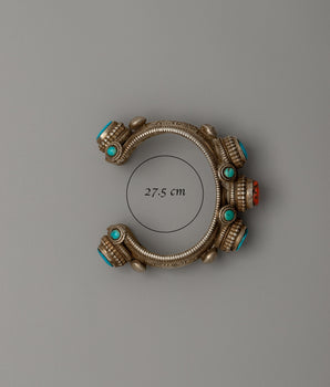 Handcrafted Silver Body Bracelet | Traditional Buddhist Jewelry