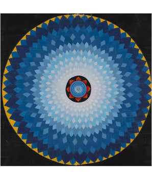 Original Hand-Painted Lotus Om Mantra Mandala