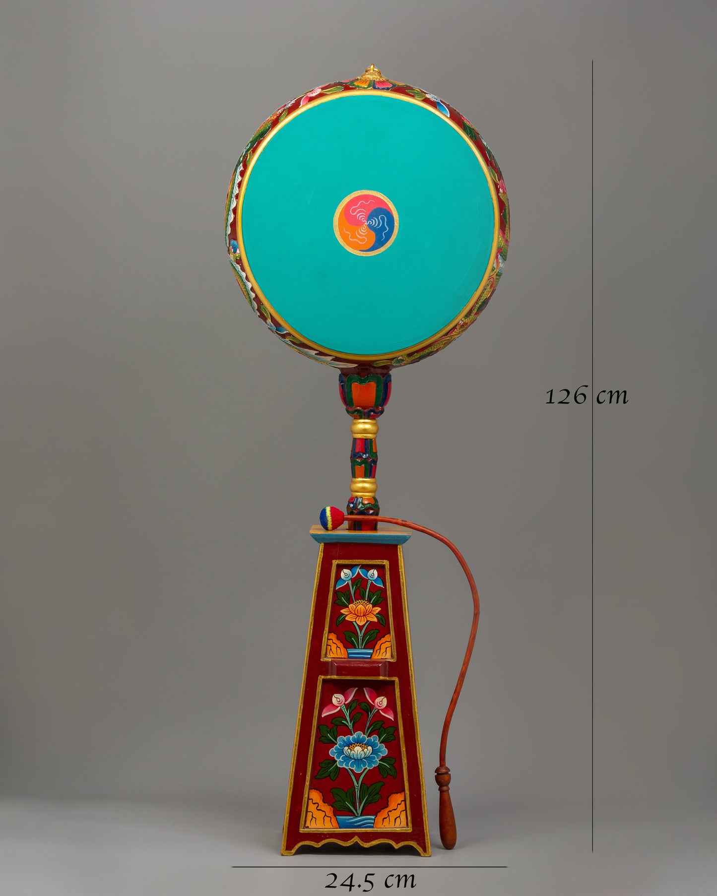 Tibetan Spiritual Dakini Drum | Handcrafted Buddhist Ritual Instrument