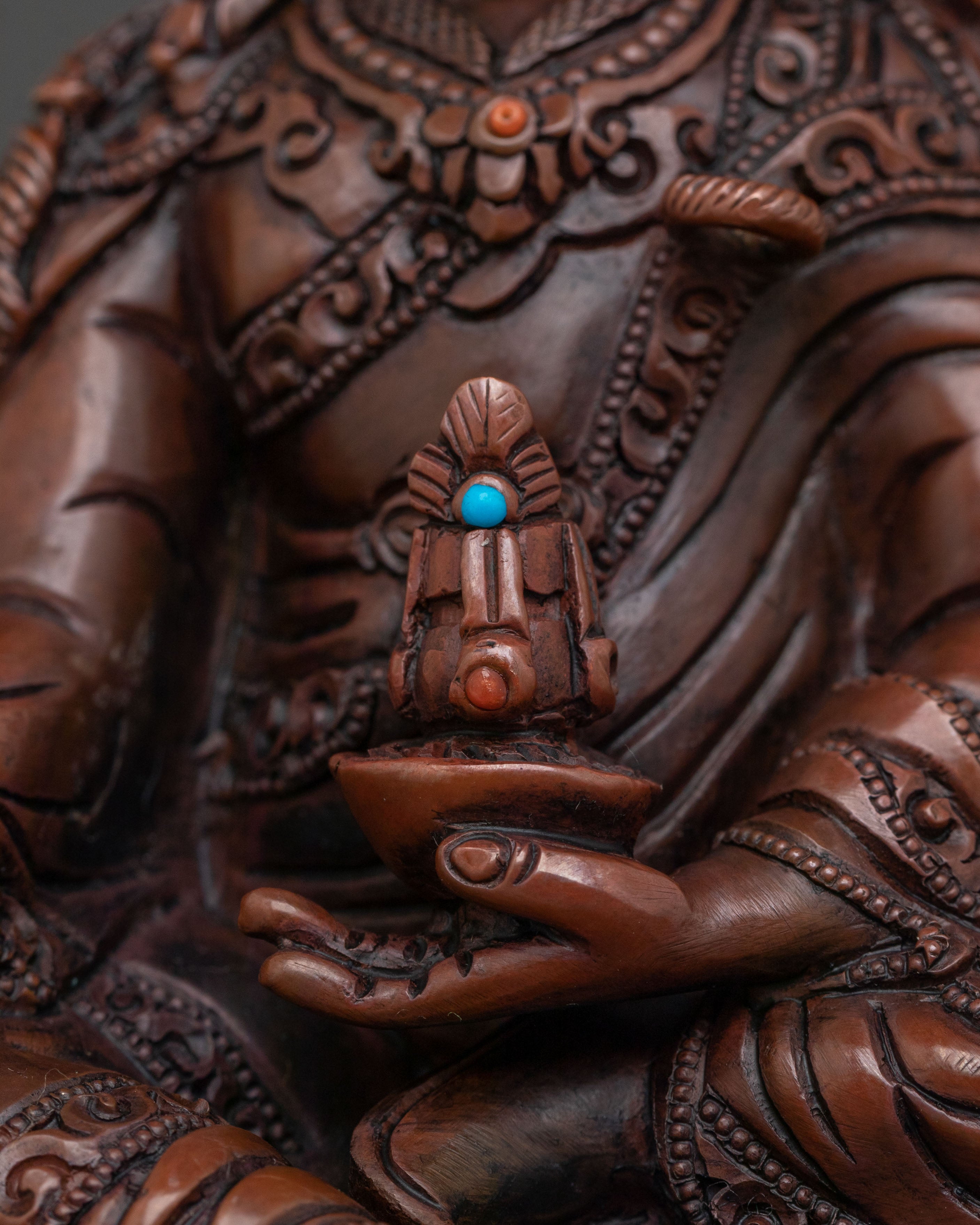 Guru Rinpoche Oxidized Copper Statue | Padmasambhava Buddhist Art