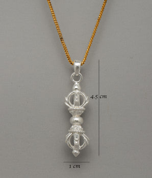 Tibetan Vajra Silver Locket | Symbol Of Spiritual Protection