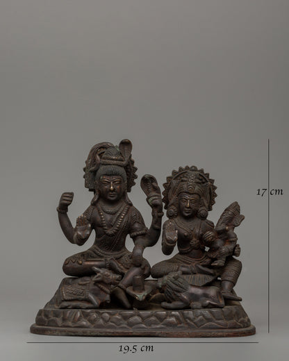 Shiva Family Statue | Handcrafted Hindu Deity