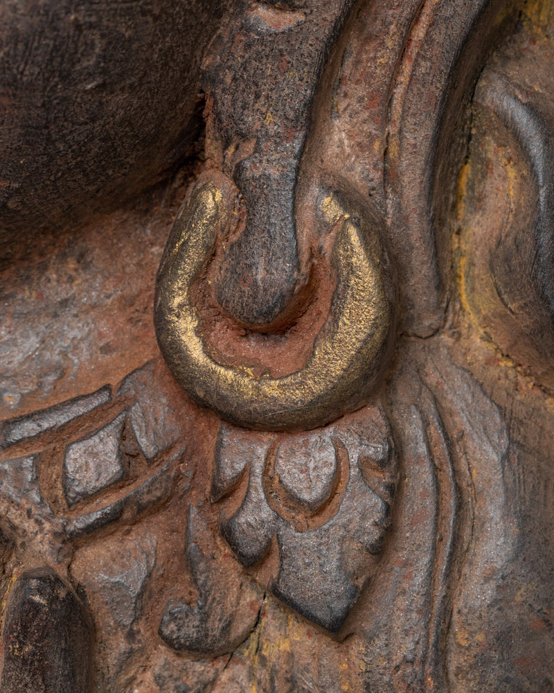 Goddess of Compassion Green Tara | Traditional Wood Artwork