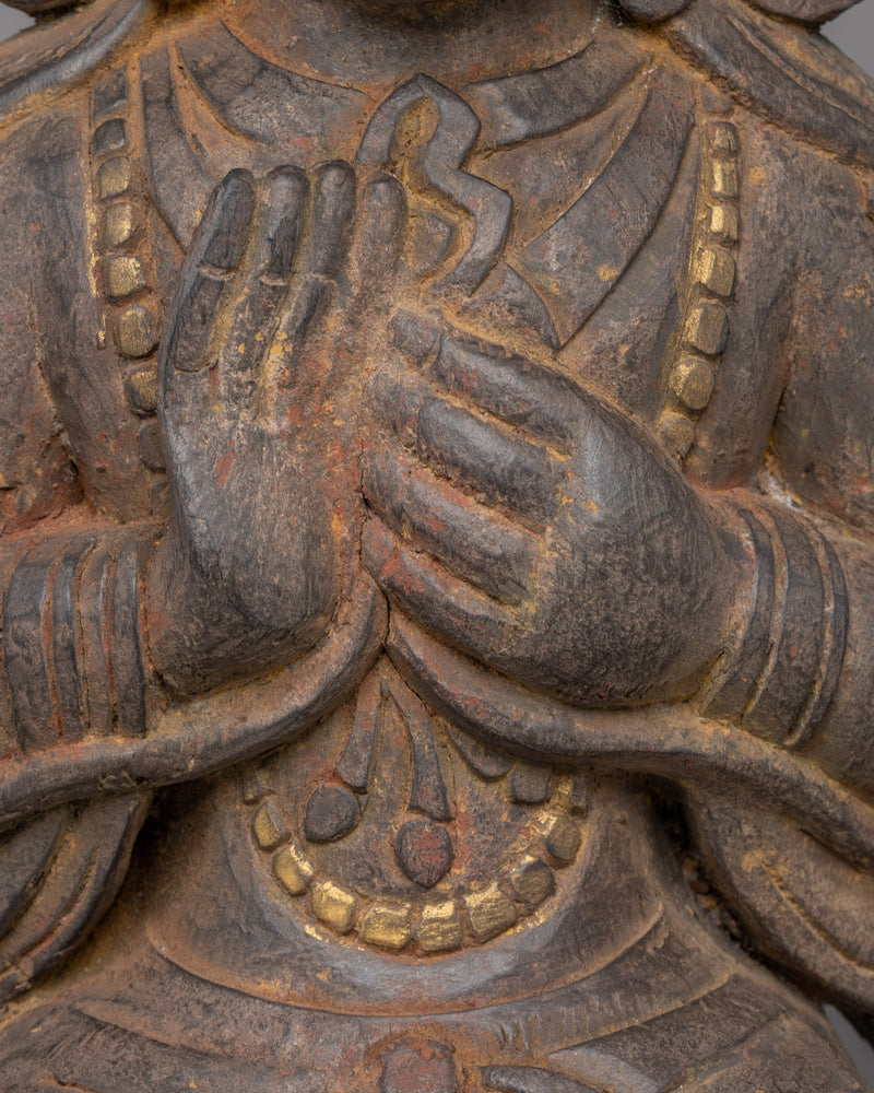 Maitreya Buddha Seated on a Throne Statue | The Future Buddha of Compassion