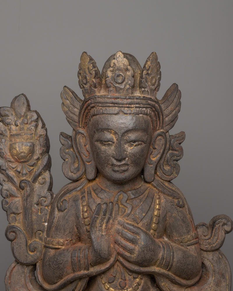 Maitreya Buddha Seated on a Throne Statue | The Future Buddha of Compassion