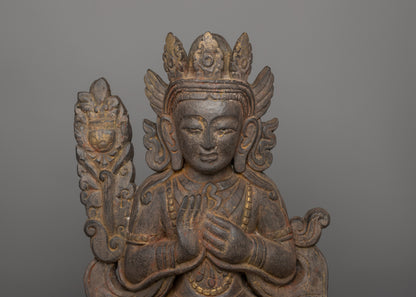 Maitreya Buddha Seated on a Throne Statue | The Future Buddha of Compassion