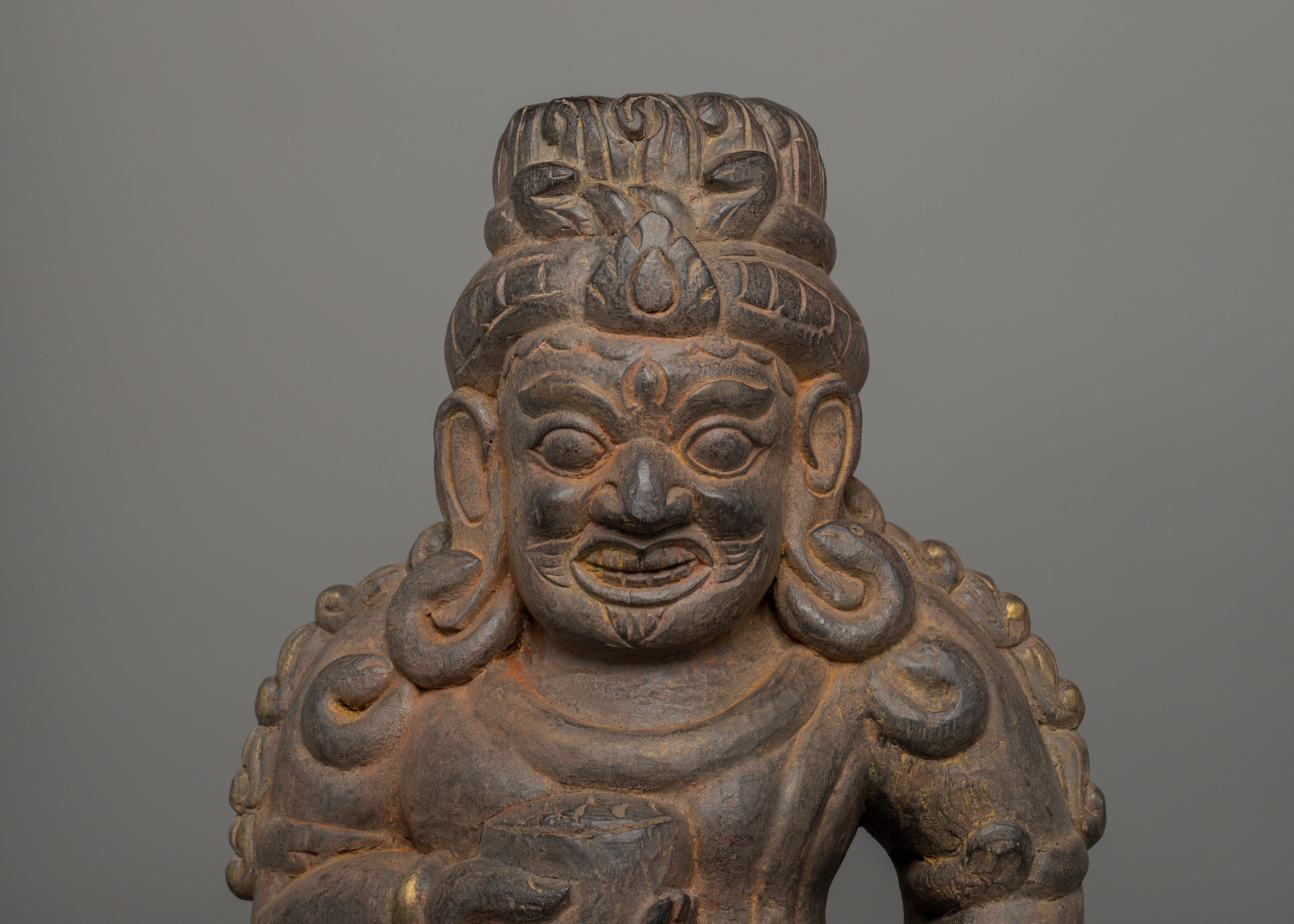 Black Dzambala Statue | Tibetan Divine Wrathful Deity