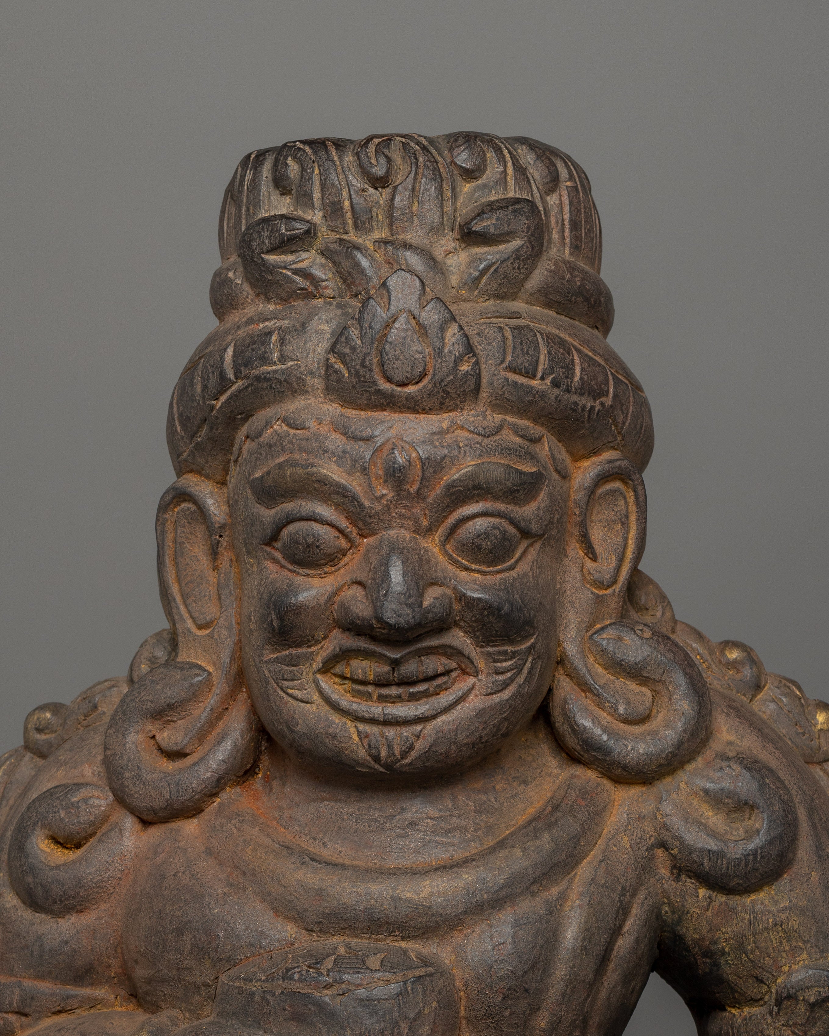 Black Dzambala Statue | Tibetan Divine Wrathful Deity