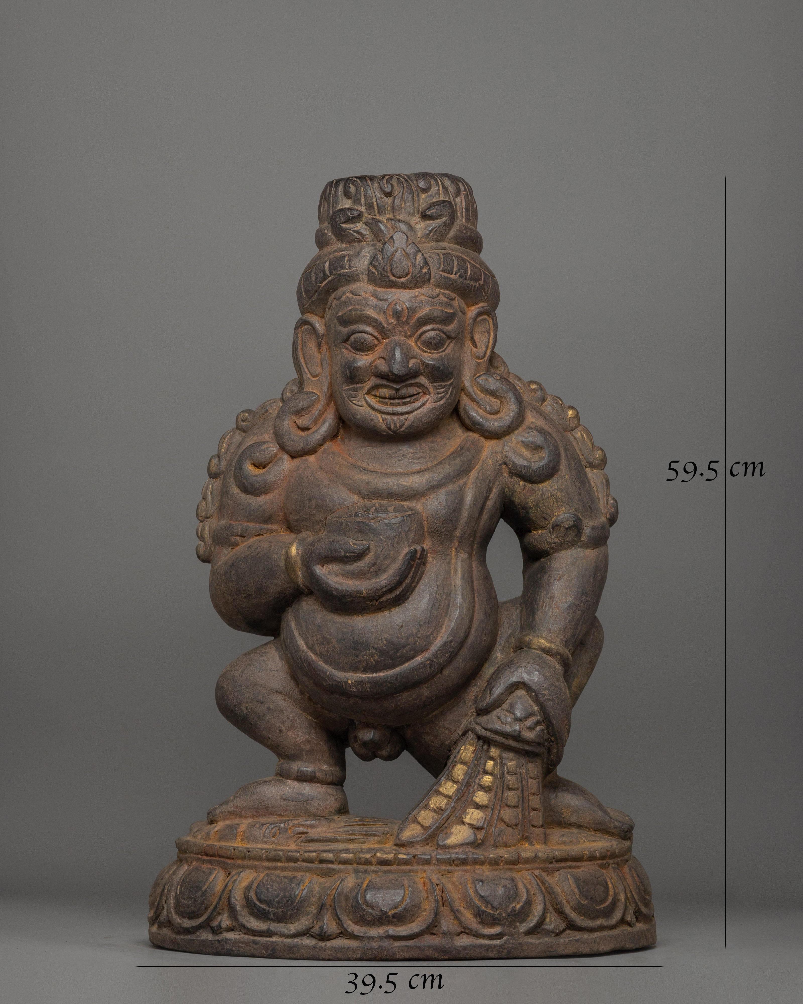 Black Dzambala Statue | Tibetan Divine Wrathful Deity