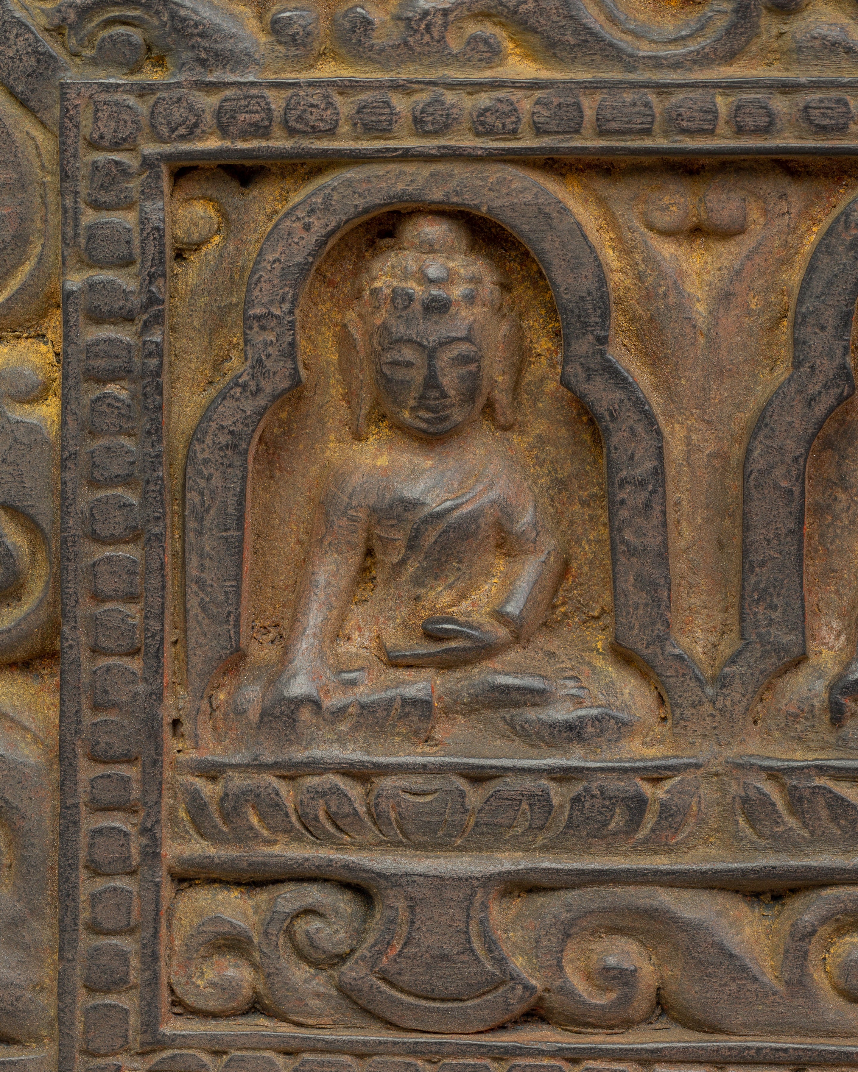 Wooden Sutra Cover | Hand-Carved Tibetan Scripture Holder